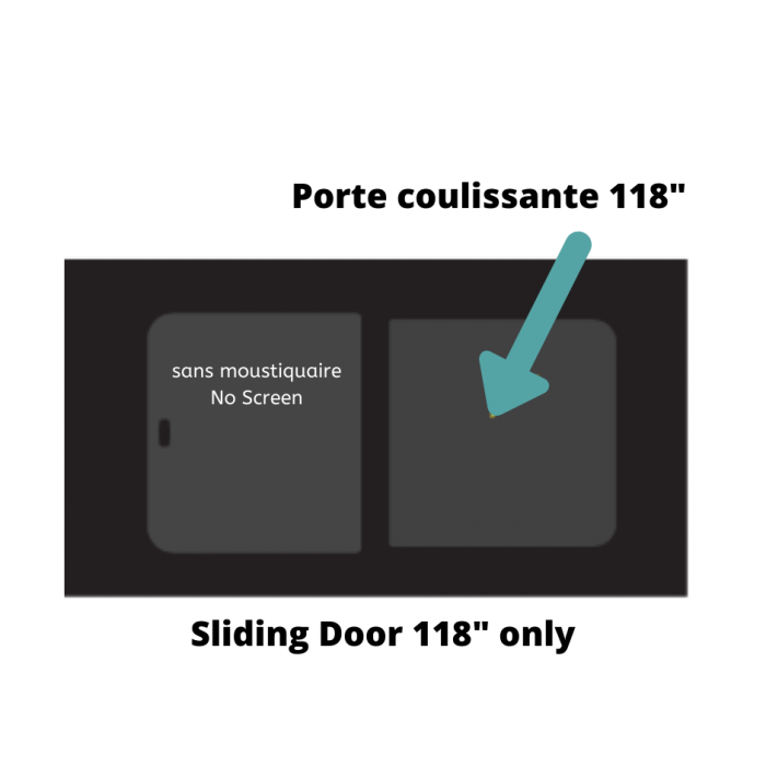 Sliding Window Without Screen - Sliding Door - Promaster 118" 