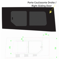 Fenêtre Coulissante- Porte Coulissante Droite - Pas Moustiquaire - Transit Connect