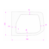 Fixed Window - Right Rear Door Transit