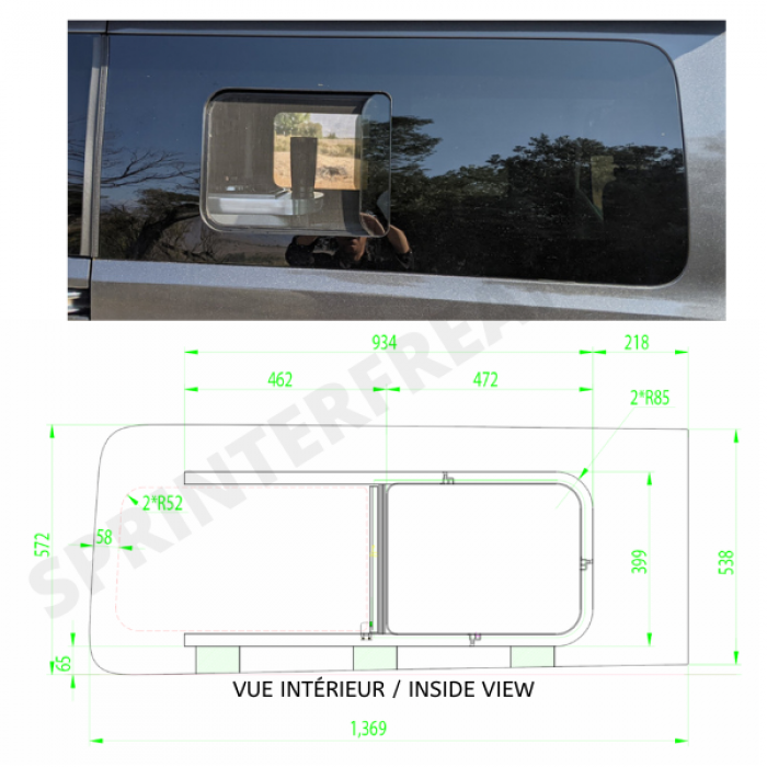 Sliding Window - Sliding Door - Transit LOW ROOF - Only