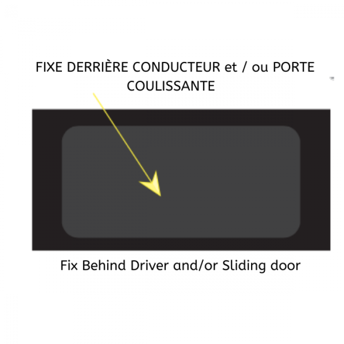 Vitre Fixe - Porte Coulissante & Derrière Conducteur  - Promaster