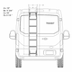 Black Rear Door Ladder - FORD Transit Medium Roof