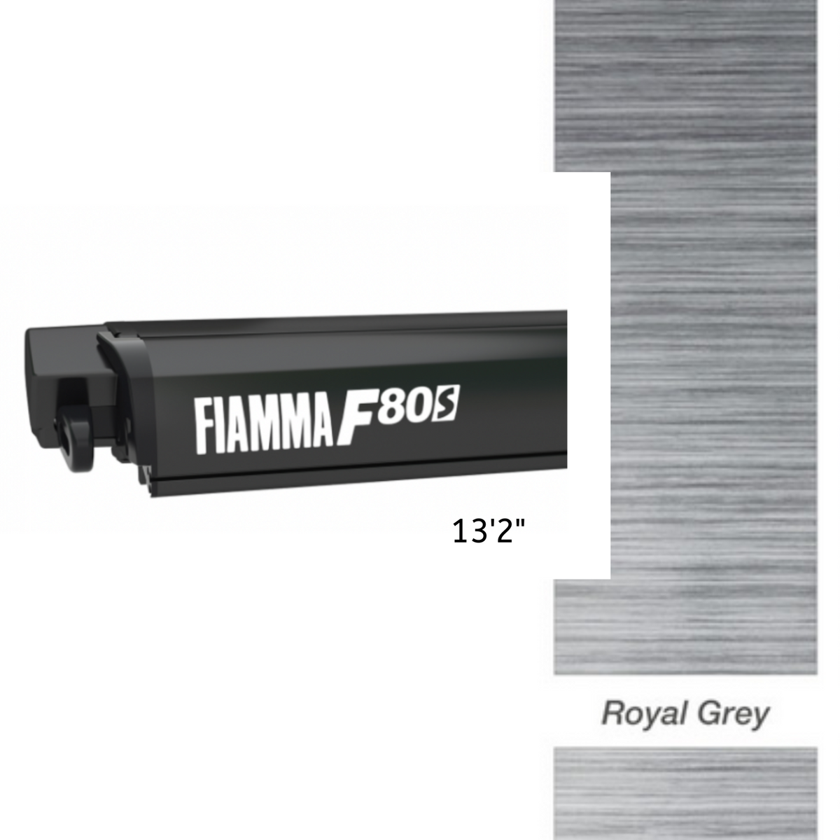 FIAMMA F80S-13.2 (400) Black - Grey Awning