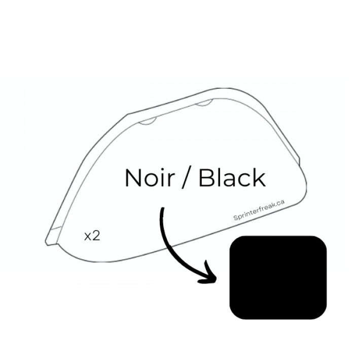 Protecteur de roue simple , intérieur / Noir 